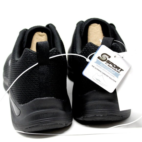New S SPORT by SKECHERS Men's CAMRON Arch Support Black Sneakers Shoes Size 11.5 - Picture 7 of 12